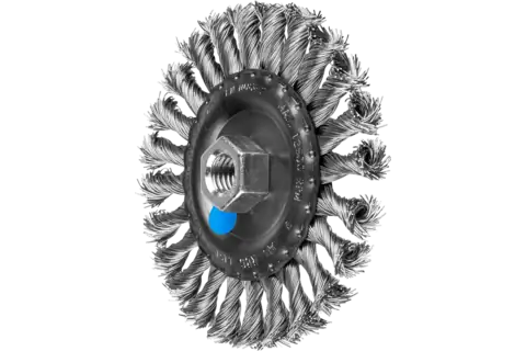 Wheel brush knotted RBG dia. 115x12 mm M14 stainless steel wire dia. 0.50 mm angle grinders 1