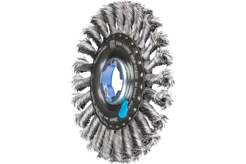 Wheel brush knotted RBG dia. 115x12 hole 22.2 mm/X-LOCK stainless steel wire dia. 0.50 mm angle grinders 1