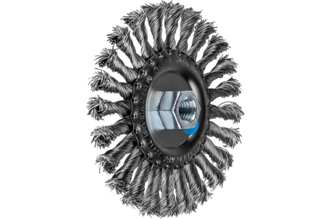 Wheel brush knotted RBG dia. 125x12 mm M14 stainless steel wire dia. 0.50 mm angle grinders 1