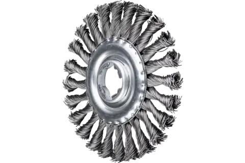 Wheel brush knotted RBG dia. 125x12 hole 22.2 mm/X-LOCK steel wire dia. 0.50 mm angle grinders 1