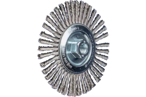 Stringer Bead Wheel Brush PSF 6" Dia. .020 Carbon Steel 5/8-11" Thread 10 Pack 1