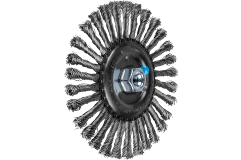 Wheel brush knotted RBG dia. 178x13 mm M14 stainless steel wire dia. 0.50 mm angle grinders 1