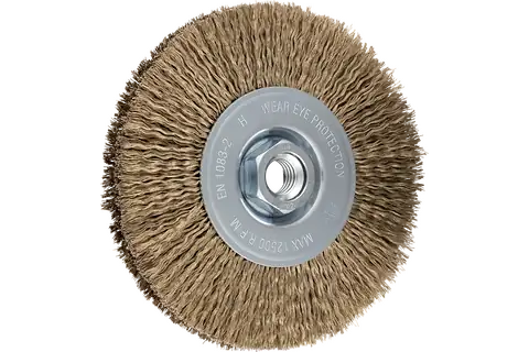 Wheel brush crimped RBU dia. 125x15 mm M14 brass-plated steel cord wire dia. 0.20 mm angle grinders 1