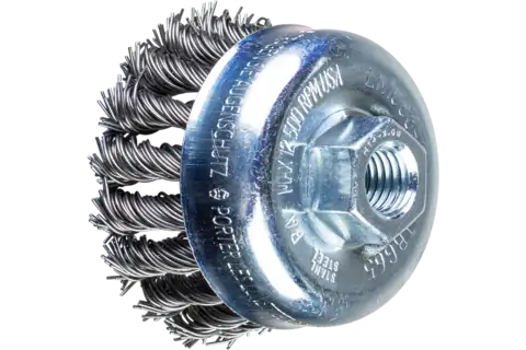 Cup brush knotted TBG dia. 65 mm M14 steel wire dia. 0.80 mm angle grinders 1