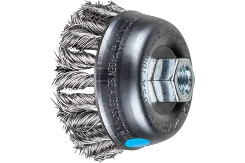 COMBITWIST cup brush knotted TBG dia. 80mm M14 stainless steel wire dia. 0.50mm angle grinders 1