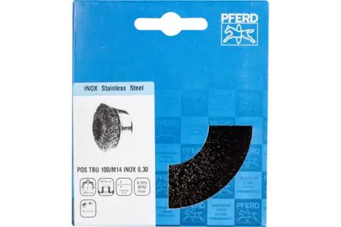 cup brush crimped TBU dia. 100mm M14 stainless steel wire dia. 0.30 angle grinders (1) 2