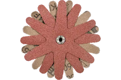 POLISTAR-TUBE Abrasive Star, 4" dia, 4 Layers, 5mm Bore, 60 Grit,Aluminum oxide 1