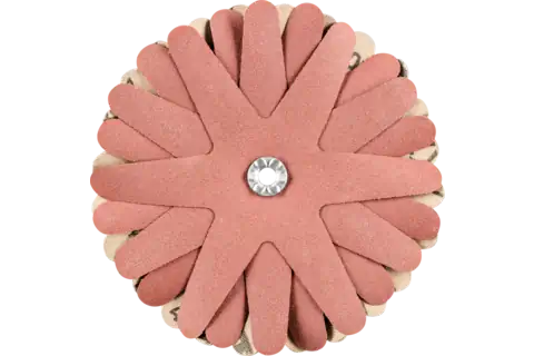POLISTAR-TUBE Abrasive Star, 4" dia, 8 Layers, 5mm Bore,240 Grit, Aluminum oxide 1