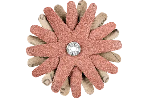 POLISTAR-TUBE Abrasive Star, 3-1/8" dia,4 Layers,4mm Bore,60 Grit,Aluminum oxide 1