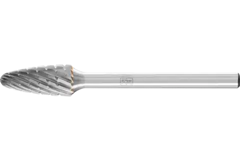 Tungsten carbide burr NCC tree shape with radius end RBF dia. 06x13 mm shank dia. 3 mm MX all materials 1