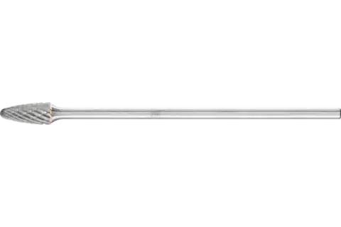Hardmetalen stiftfrees ronde boogvorm RBF Ø 06x13 mm stift-Ø 3x75 mm Z3P universeel middel met kruisvertanding 1