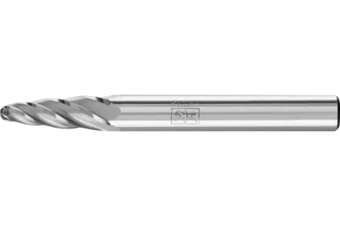 Hartmetall Hochleistungsfrässtift ALU Rundbogen RBF Ø 06x18mm Schaft-Ø 6mm für Alu/NE Metalle 1