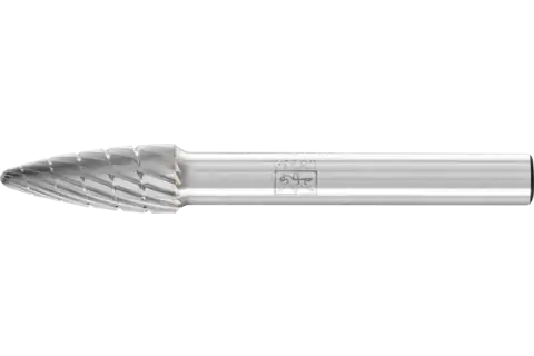 Tungsten carbide burr NCC tree shape with radius end RBF dia. 08x20 mm shank dia. 6 mm MX all materials 1