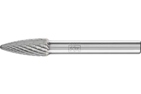 Hardmetalen stiftfrees ronde boogvorm RBF Ø 08x20 mm stift-Ø 6 mm Z4 universeel middel-fijn 1