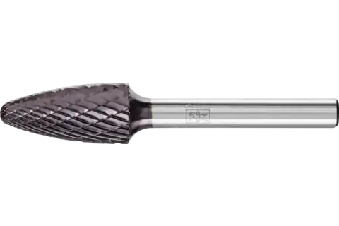Hardmetalen stiftfrees ronde boogvorm RBF Ø 12x25 mm stift-Ø 6 mm Z3P HICOAT universeel 1