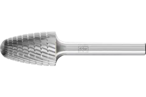 Tungsten carbide burr NCC tree shape with radius end RBF dia. 16x25 mm shank dia. 6 mm MX all materials 1