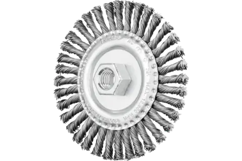 Stringer Bead Wheel Brush 4-1/2" Dia .020 Carbon Steel 5/8-11" Thread 1