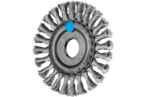 Wheel brush knotted RBG dia. 115x12x22.2 mm stainless steel wire dia. 0.35 mm angle grinders 1