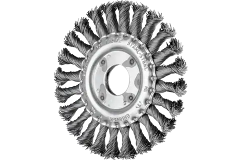 Wheel brush knotted RBG dia. 115x12x22.2 mm steel wire dia. 0.50 mm angle grinders (10) 1