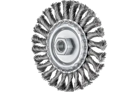 Wheel brush knotted RBG dia. 115x12 mm M14 steel wire dia. 0.50 mm angle grinders 1