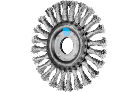 Wheel brush knotted RBG dia. 125x12x22.2 mm stainless steel wire dia. 0.50 mm angle grinders 1