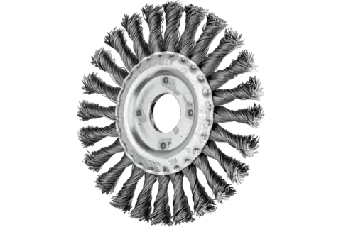 Wheel brush knotted RBG dia. 125x12x22.2 mm steel wire dia. 0.50 mm angle grinders (10) 1