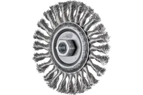 Wheel brush knotted RBG dia. 125x12 mm M14 stainless steel wire dia. 0.35 mm angle grinders 1