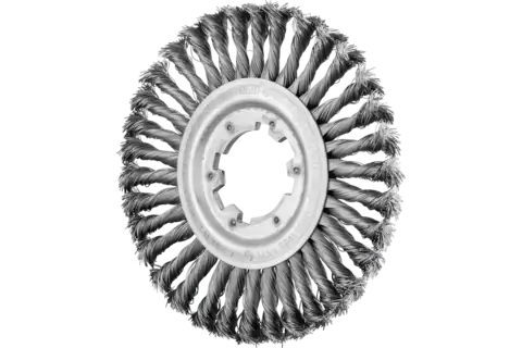 Wheel brush knotted RBG dia. 200x16x50.8 mm hole steel wire dia. 0.50 mm stationary 1