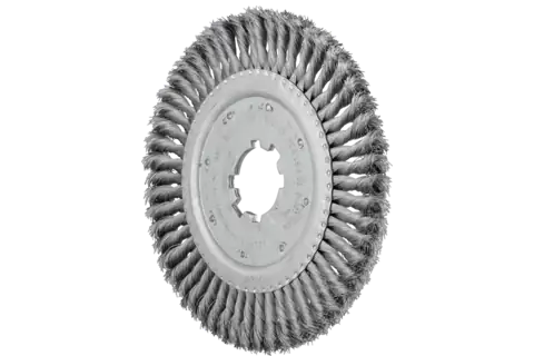 Wheel brush knotted RBG dia. 250x16x50.8 mm hole steel wire dia. 0.35 mm stationary 1