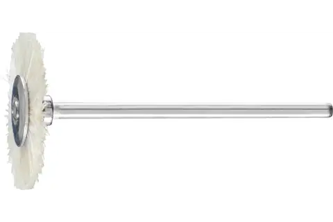 Microspazzola a disco RBU Ø 22x2 mm, gambo Ø 2,34 mm, setola di maiale bianca 1