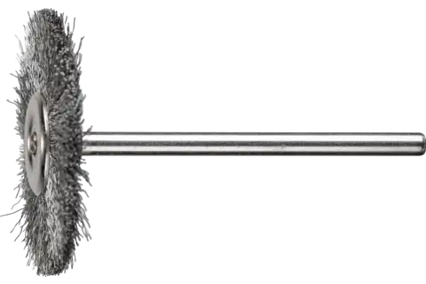 Microspazzola a disco RBU Ø 32x2 mm, gambo Ø 3 mm, filo d’acciaio inossidabile Ø 0,10 1