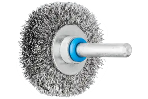 Wheel brush crimped RBU dia. 40x9 mm shank dia. 6 mm stainless steel wire dia. 0.20 1