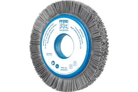 COMPOSITE wheel brush RBUP dia. 200x25x50.8 mm hole SiC filament dia. 1.14 mm grit 80 stationary 1