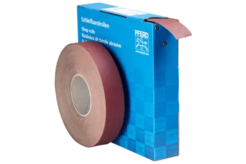 Rouleau de bande abrasive corindon, toile SBR largeur 40 mm x longueur 50 m, A120 pour application universelle 1