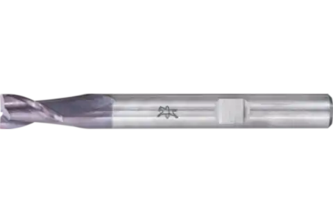 Fraise VHM Robotics Ø 6 mm, 2 lames, 2xD, rayon 0,4 mm, revêtement DLC, tige HA, Performance Aluminium 1