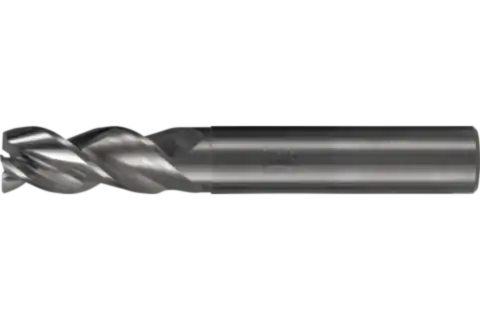 Fresa VHM Ø8 mm, 3 filos, 2xDC, chaflán 0,15 mm 45°, sin recubrimiento, mango HA, Rendimiento en aluminio 1