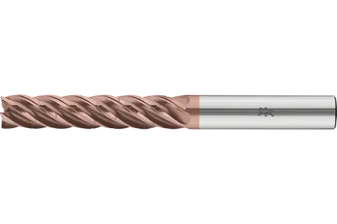 Performance Stainless solid carbide end mill with five flutes HCD5M, radius corner design with chip dividers, 5xD – imperial