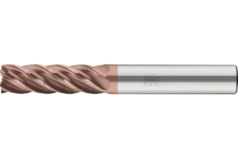 Solid carbide end mill dia. 8 mm, 5 blades, with chip breaker, 3xDC, radius 0.5 mm, AlTiN/TiSiXN coating, HB shank, Performance Stainless 1