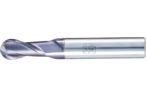 VHM ball nose mill, long, 2 flutes, diameter 9.52 mm TiAlN shank HA Universal Line profile milling 1