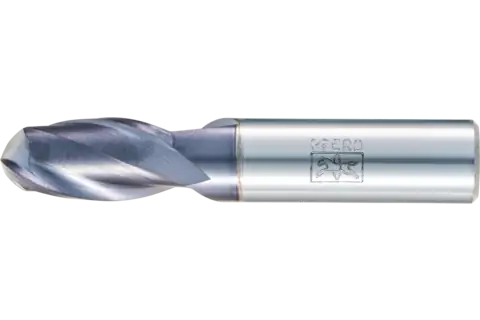 VHM ball nose mill, long, 2 flutes, diameter 15.87 mm TiAlN shank HA Universal Line profile milling 1