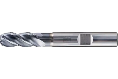 VHM hoekfrees lang 4 snedes Ø 8 mm radius 2,0 mm TiAlN schacht HB Universal Line afbramen finishen groeven 1