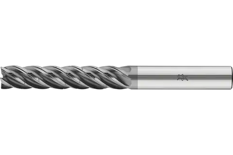 Universal solid carbide end mill with five flutes UCD5, radius corner design with chip dividers, 5xD – imperial