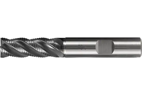 Universal solid carbide end mill with four flutes UCR4, chamfer corner design with roughing cut – imperial