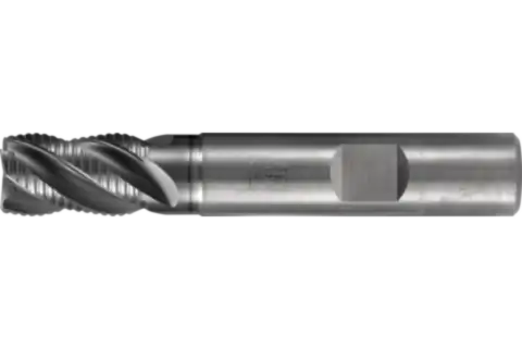 Solid tungsten carbide end mill dia. 6 mm, 4 blades, for roughing, 1.5xDC, chamfer 0.15 mm, AlCrN coating, HB shank, Universal 1