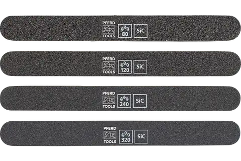Set di lime per affilare 4pz SF-R 180x19x5 mm SIC 80, 120, 240, 320 per finitura e finish 1
