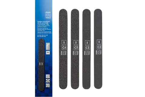 Set di lime per affilare 4pz SF-R 180x19x5 mm SIC 80, 120, 240, 320 per finitura e finish 2