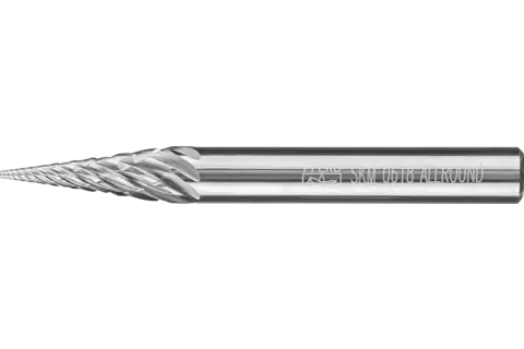 Hartmetall Hochleistungsfrässtift ALLROUND Spitzkegel SKM Ø 06x18mm Schaft-Ø 6mm universal grob 1