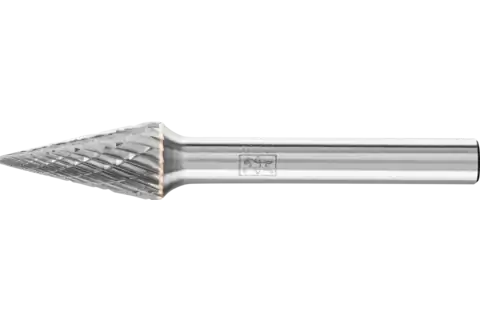 Tungsten carbide burs for versatile use, Double cut, Cone bur with pointed end – Shape M