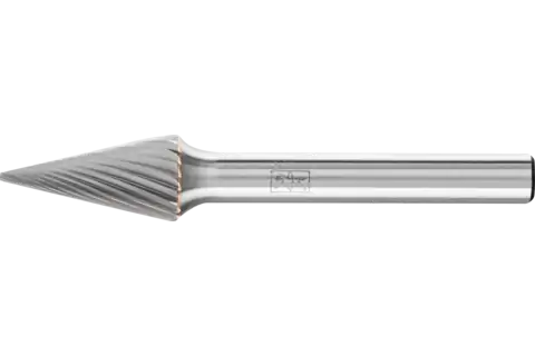 Tungsten carbide burr conical pointed SKM dia. 10x20 mm shank dia. 6 mm Z3 universal medium 1