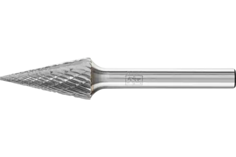 Hartmetall Frässtift Spitzkegel SKM Ø 12x25 mm Schaft-Ø 6 mm Z3P universal mittel kreuzverzahnt 1